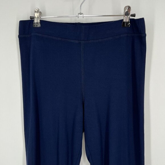 Boden Womens High Rise Crop Jersey Leggings Size 10 Navy Blue Casual Soft Knit - Picture 3 of 11
